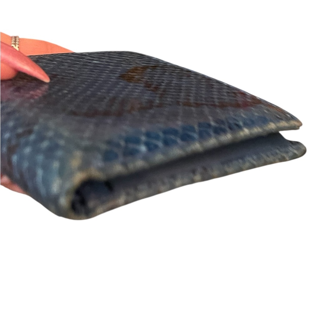 Vintage Gucci Blue Python Leather Wallet - Picture 11 of 13